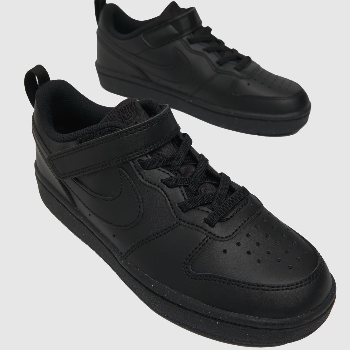 Nike svarta Court Borough låga Recraft juniorsneakers
