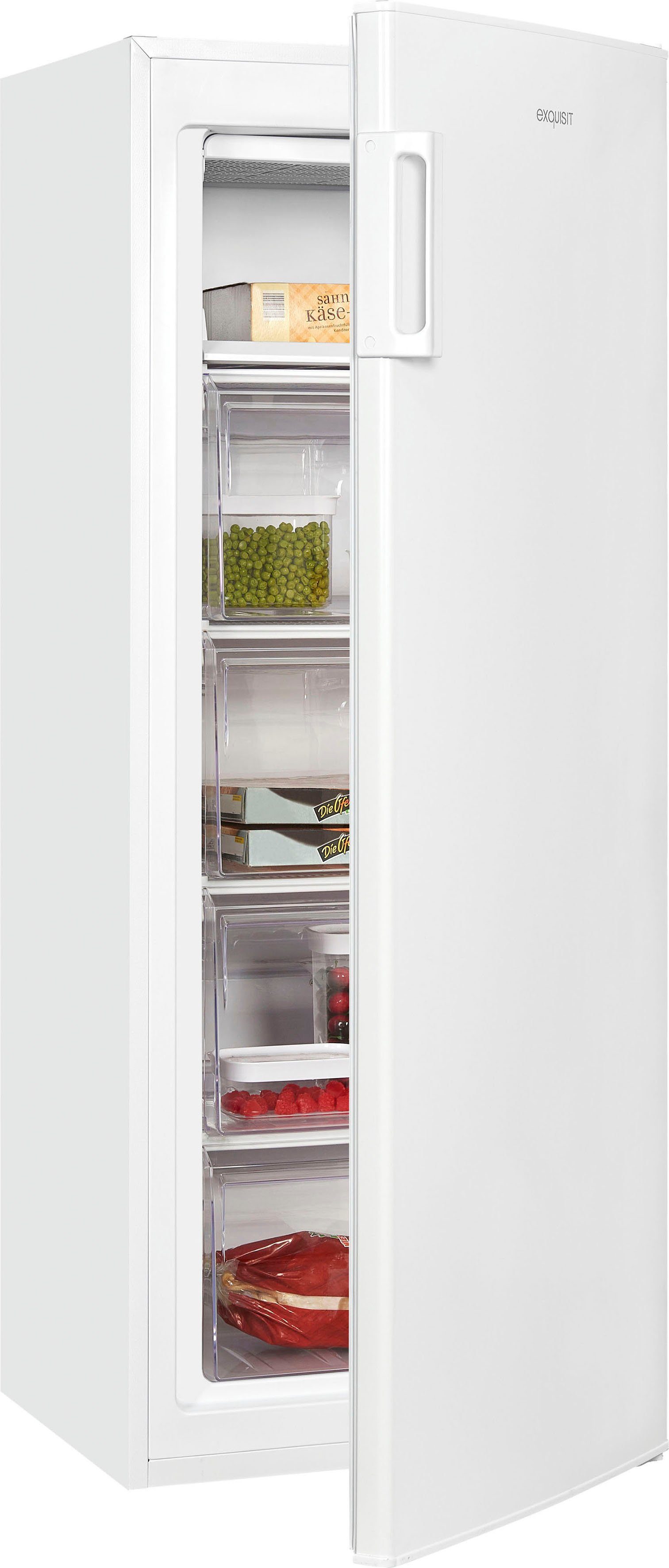 exquisit Gefrierschrank GS230-H-040D, 142,6 cm hoch, 54,4 cm breit