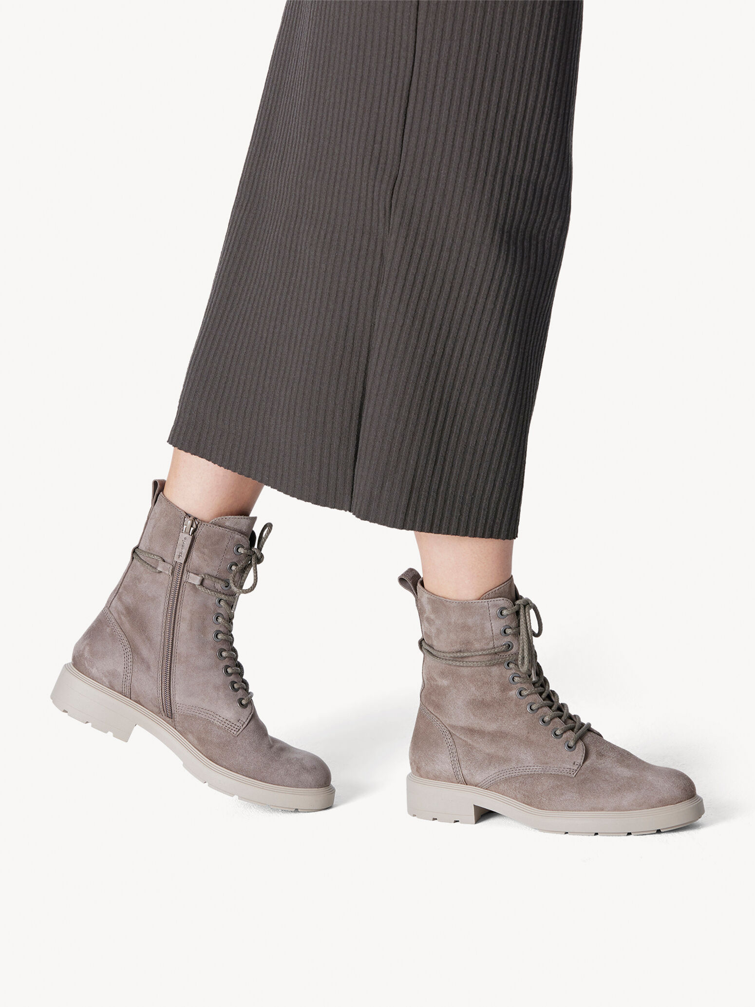 Bottine en cuir - gris