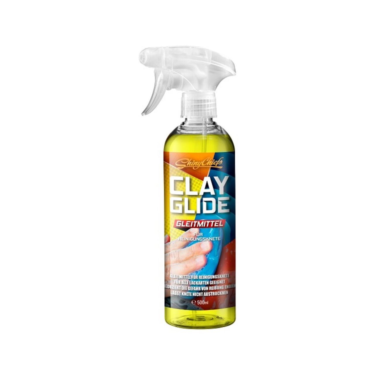 ShinyChiefs CLAY GLIDE - GLEITMITTEL 500ML optimales Hilfsmittel für den Einsatz von Reinigungsknete