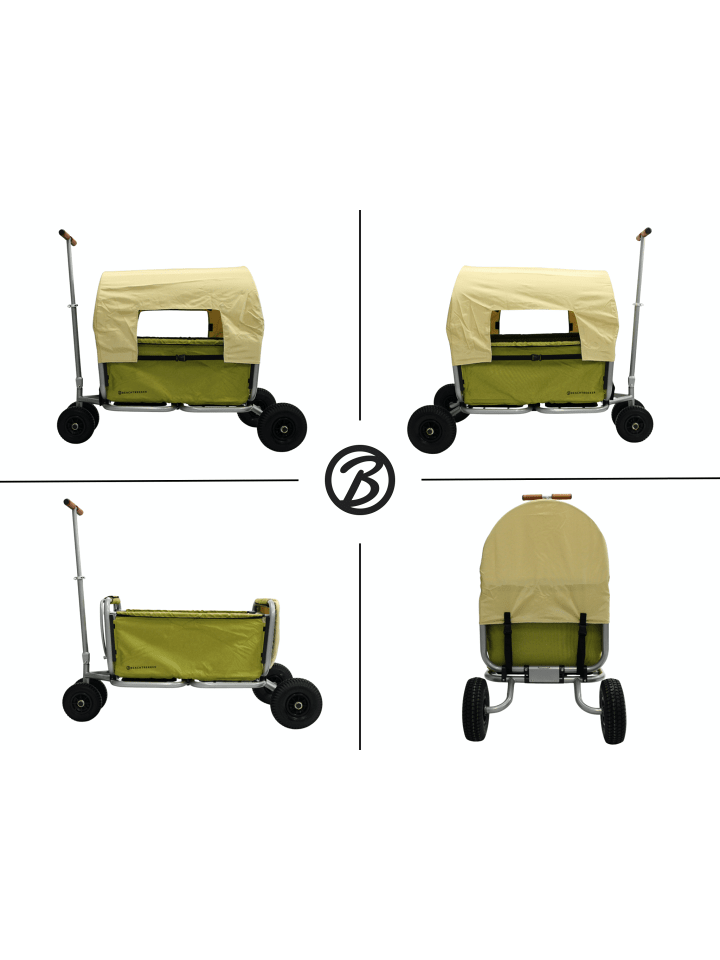 Beachtrekker Beachtrekker LiFe faltbarer Bollerwagen (Oliv)   Bremse   Sonnenverdeck günstig kaufen onesize