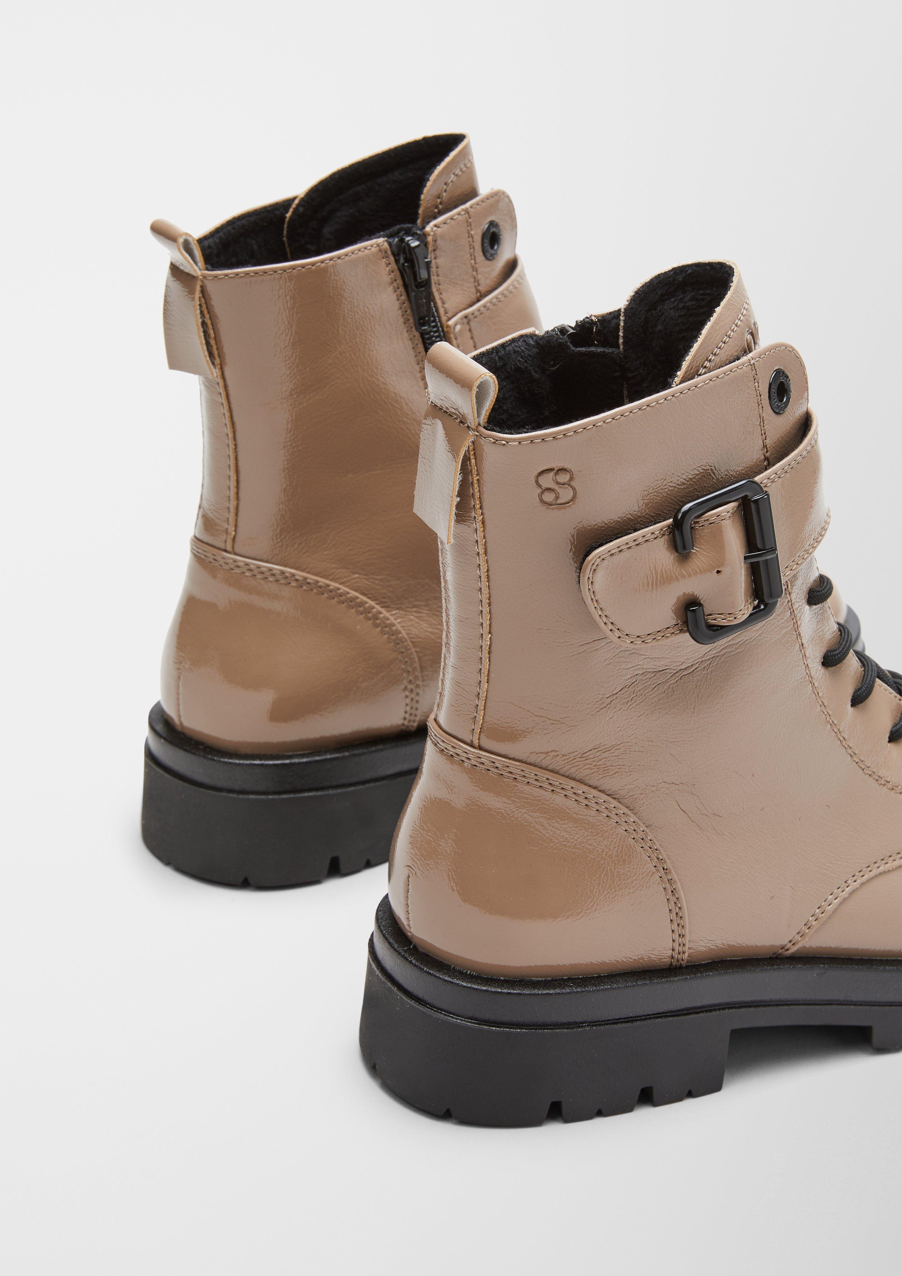 Stiefel in Lackleder-Optik  6006563-344
