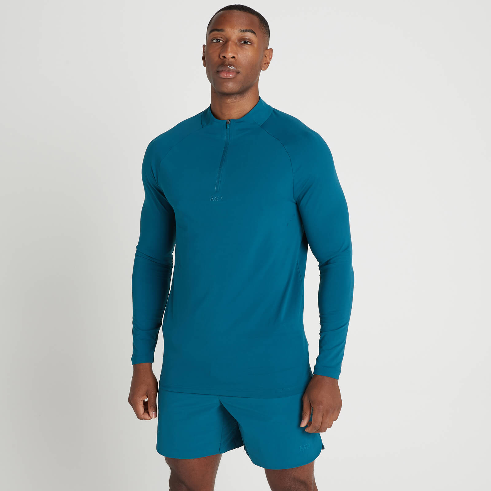 Haut à fermeture éclair ¼ MP Tempo Ultra pour hommes – Bleu sarcelle