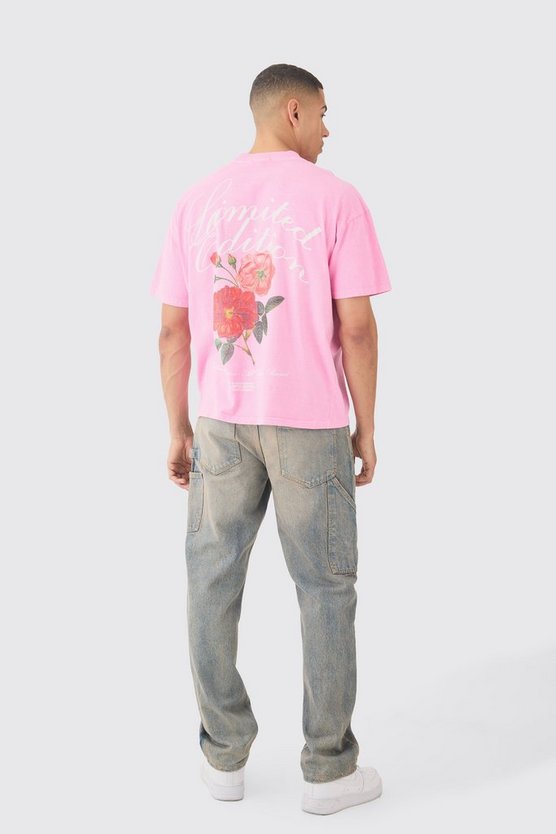 Oversize T-Shirt mit floralem Print