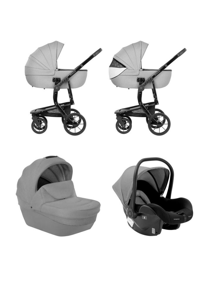Kikkaboo Kombikinderwagen Irene 3 in 1 in schwarz günstig kaufen onesize