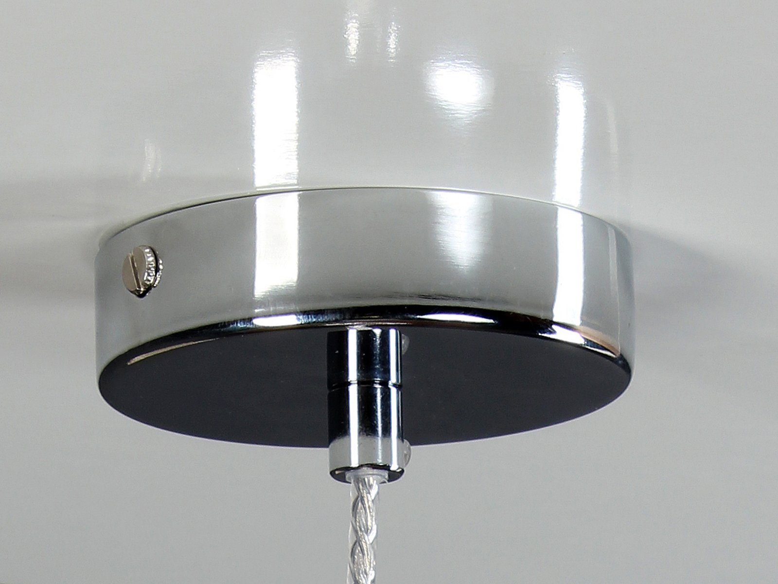 meineWunschleuchte LED Pendelleuchte, Dimmfunktion, LED wechselbar, Warmweiß, Designer Glas Lampenschirm über Esstisch & Kochinsel hängend, Ø 23cm