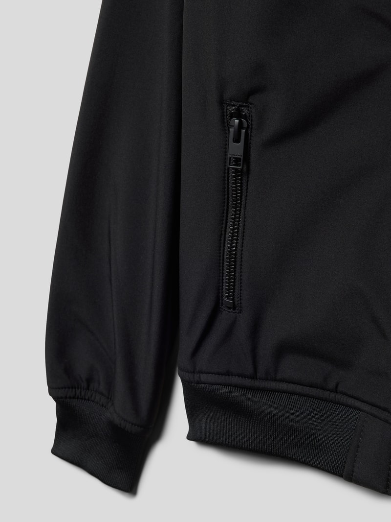 Jacke mit Kapuze Modell 'BASIC' in schwarz