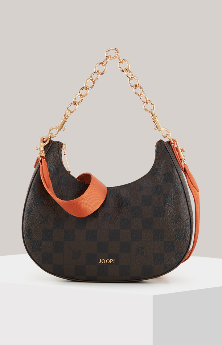 Schultertasche Piazza Edition Annina in Braun/Schwarz/Orange