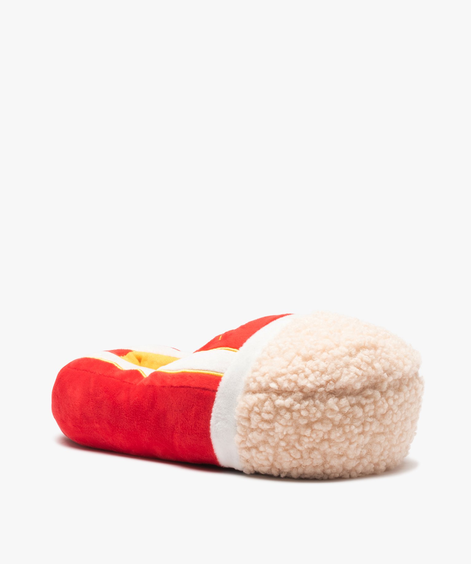 Chaussons homme en volume cornet de popcorn rouge | GEMO