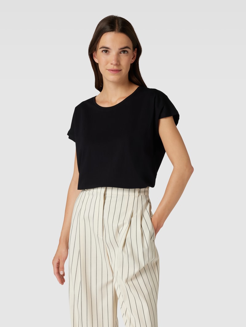 T-Shirt mit Rundhalsausschnitt in schwarz