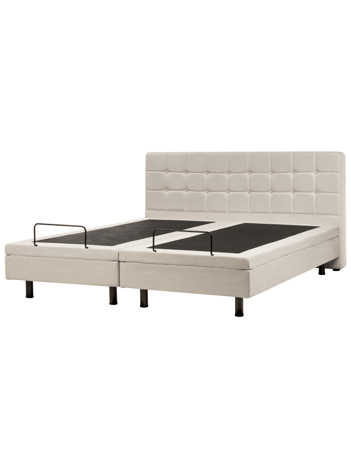 Beliani Doppelbett DUKE in Beige - (W) 181 x (H) 102 x (L) 216 cm günstig kaufen onesize
