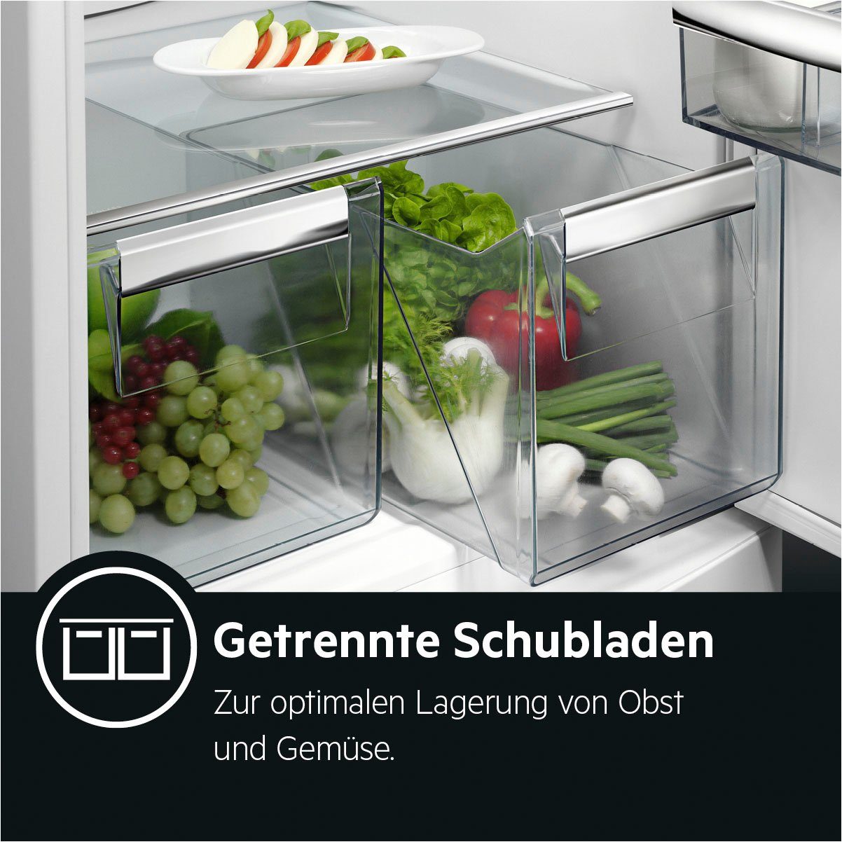 AEG Einbaukühlgefrierkombination SCE618F3LS, 177,2 cm hoch, 54,8 cm breit