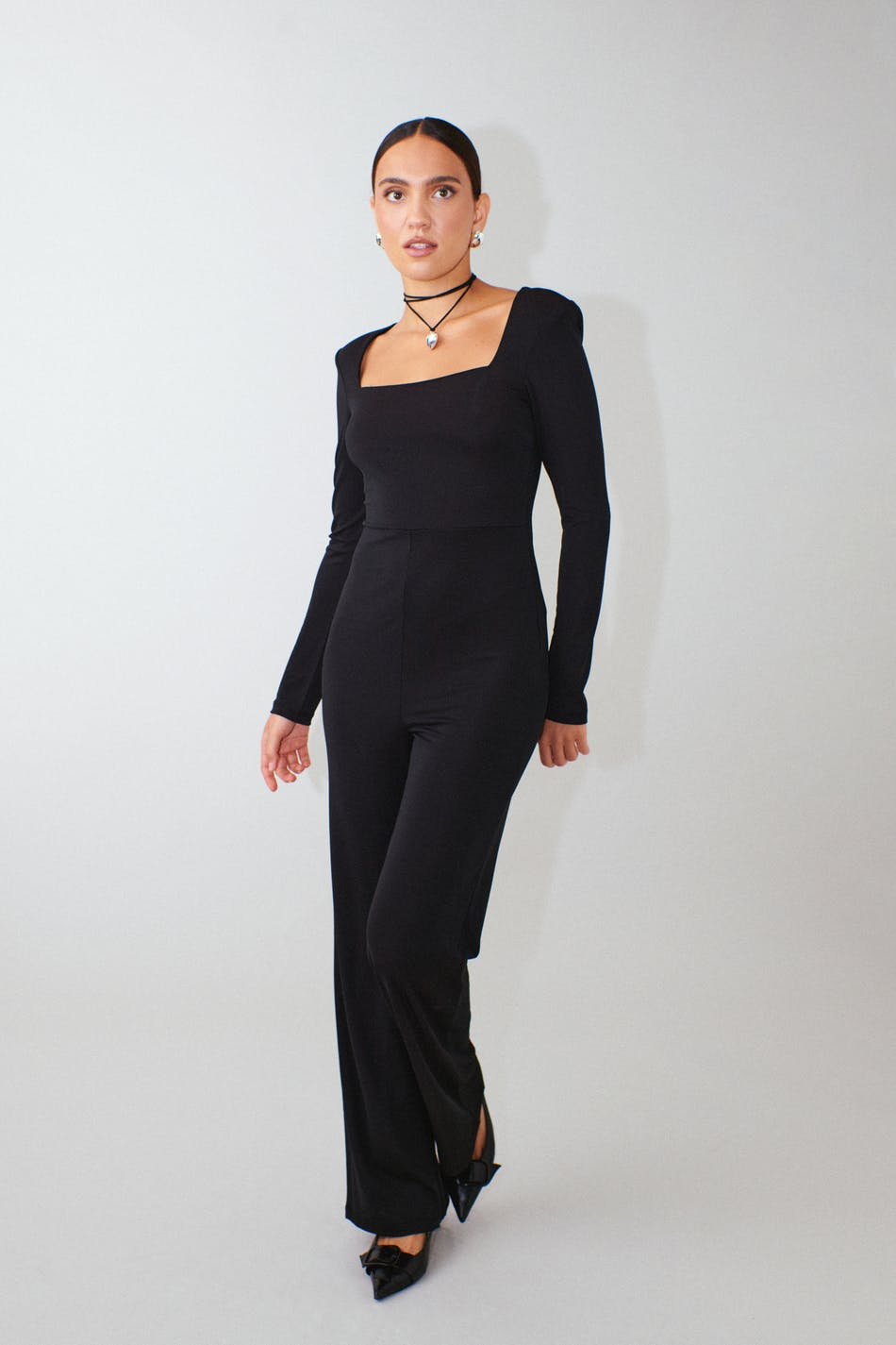 Shoulderpad jumpsuit