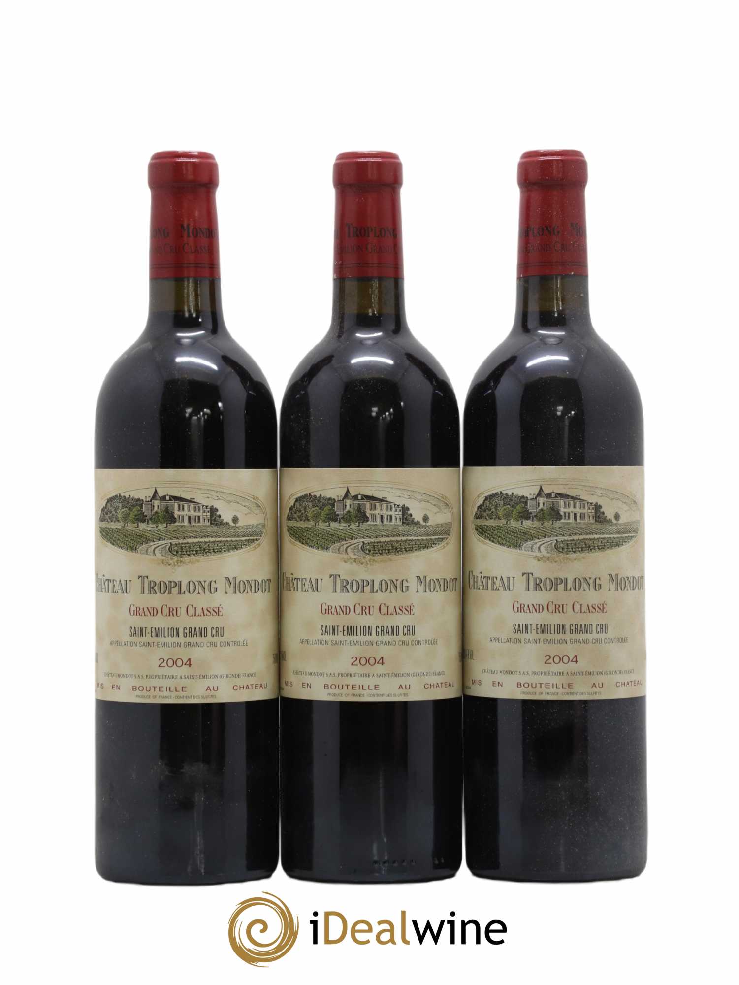 Château Troplong Mondot 1er Grand Cru Classé B  2004 - Lot de 12 Bouteilles