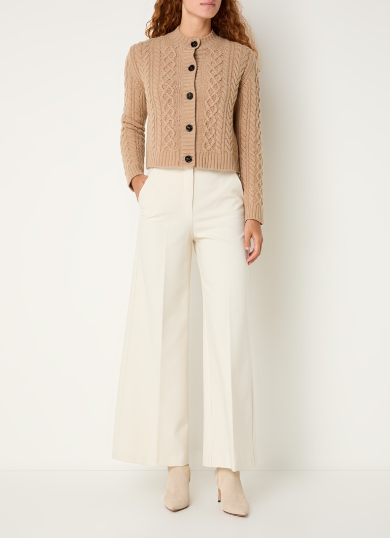 MaxMara Afosi Cardigan din Lână Merinos tricot cablu
