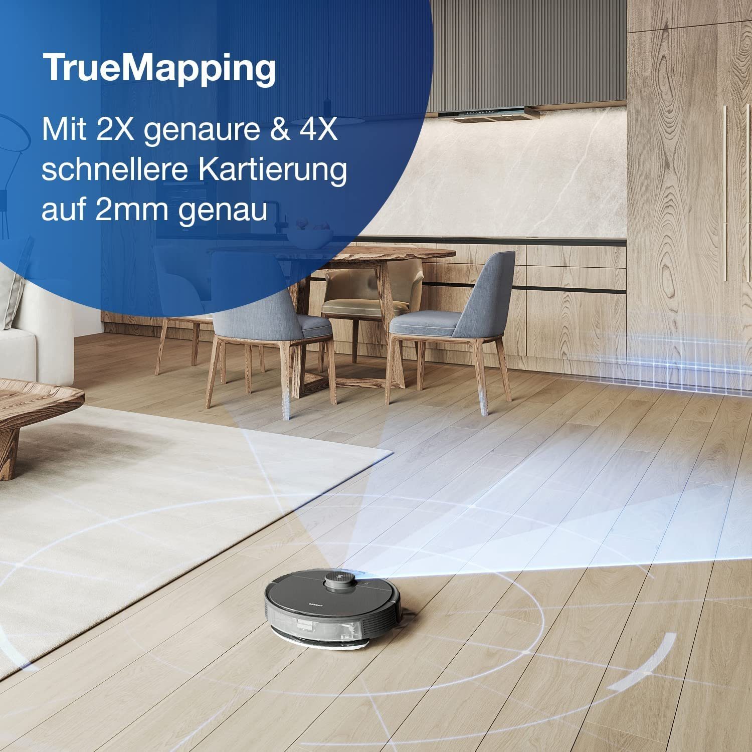 ECOVACS Nass-Trocken-Saugroboter DEEBOT N8, 40,00 W, mit Wischfunktion