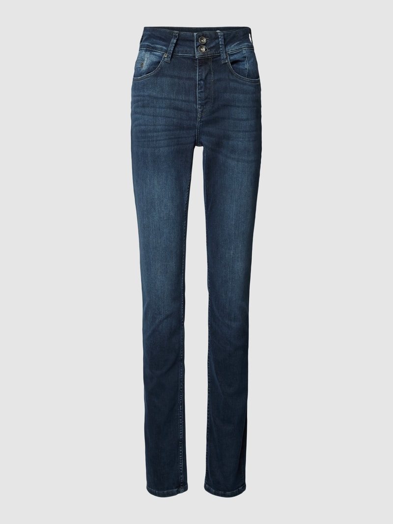 Jeans mit 5-Pocket-Design Modell 'CARO' in blau