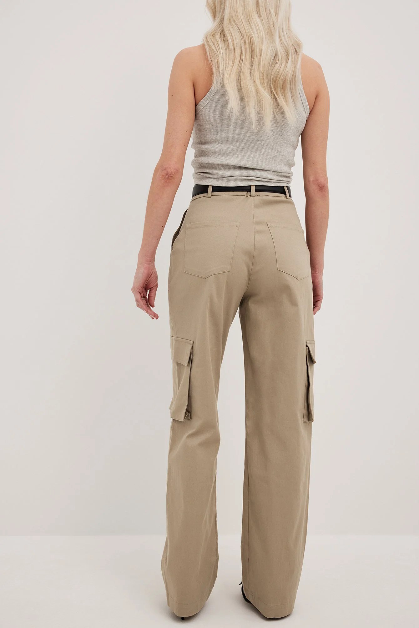 Cargo-Taschenhose mit hoher Taille