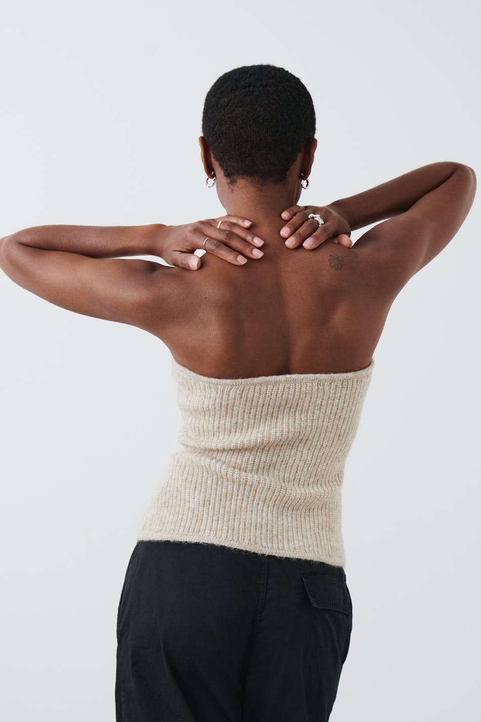 Knitted tube top