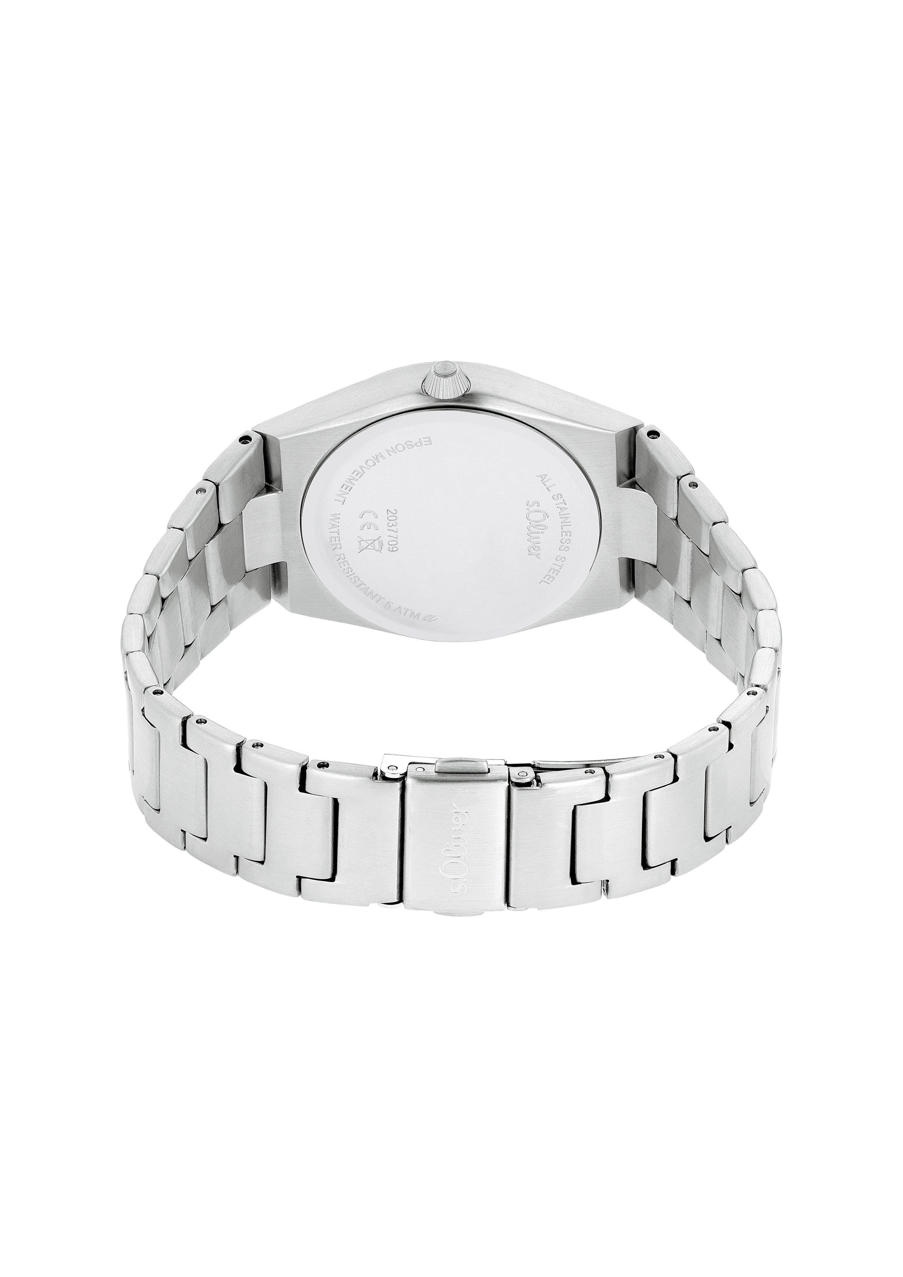 Silberne Edelstahl-Armbanduhr  6009568-92B0