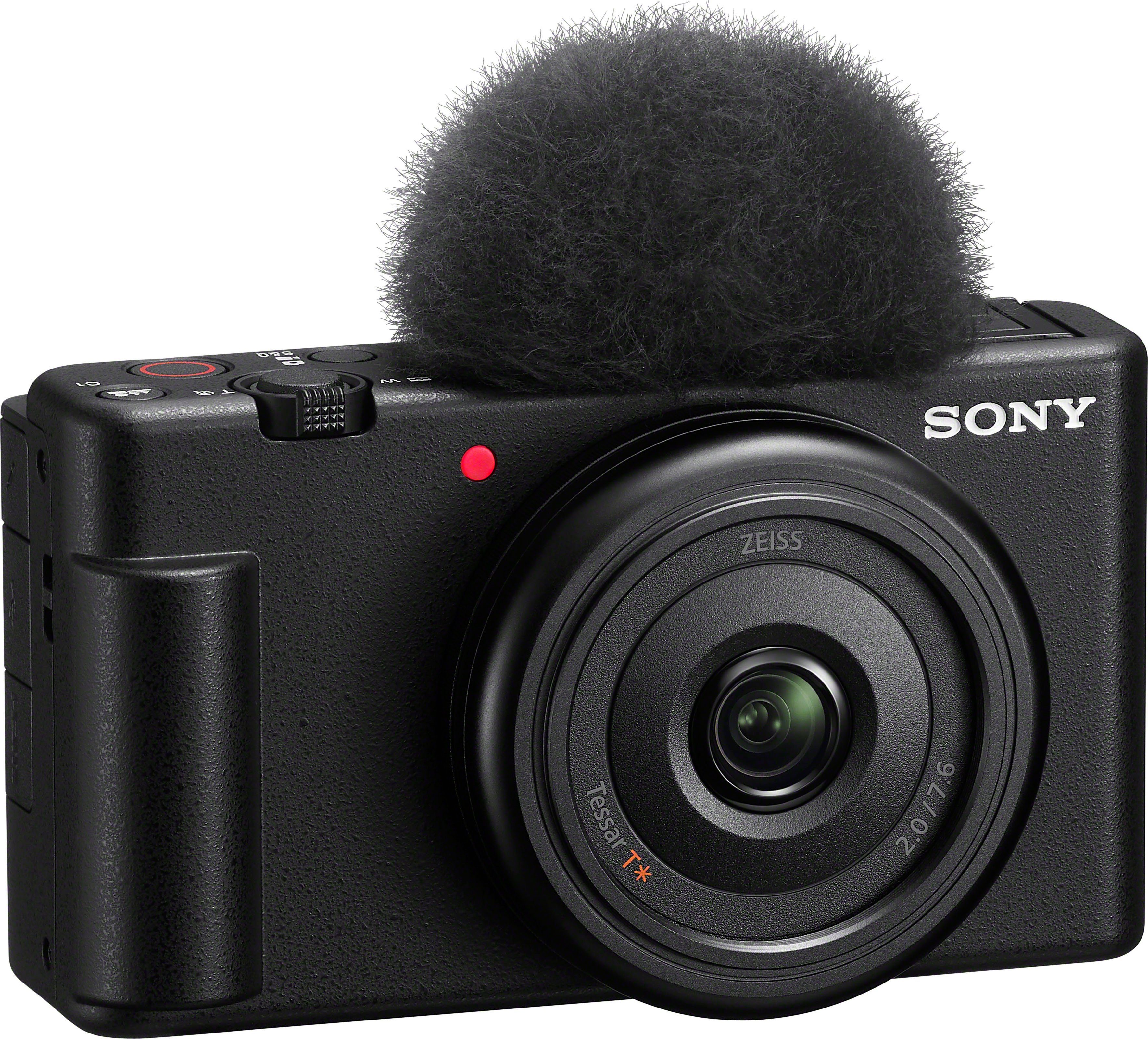 Sony ZV-1F Kompaktkamera (ZEISS Tessar T* Objektiv, 6 Elemente in 6 Gruppen, 20,1 MP, Bluetooth, WLAN)