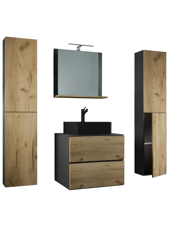 ebuy24 Badmöbelset LendasXLBL anthrazit anthrazit 127 x 52 cm günstig kaufen onesize