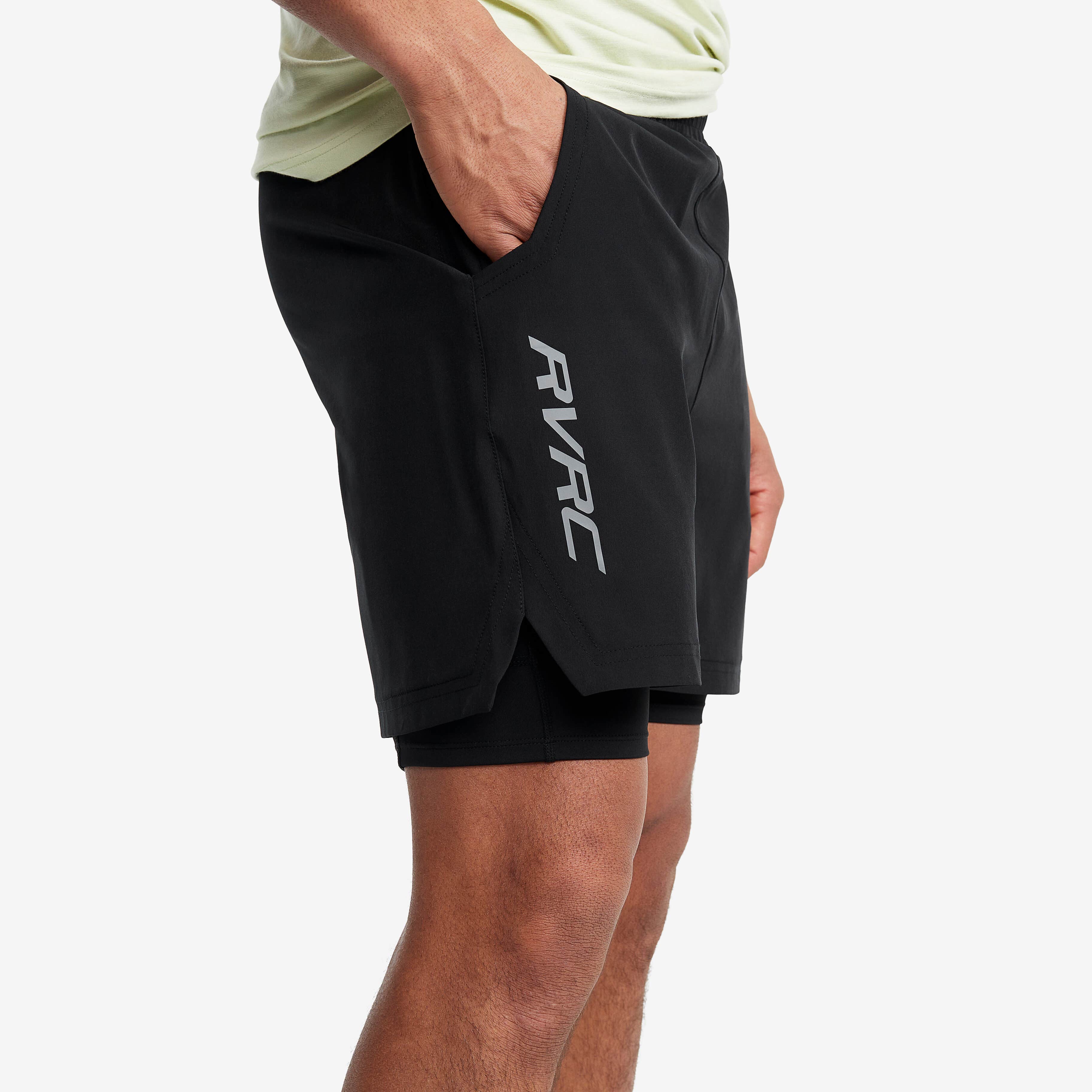 2-in-1 Shorts Homme Black