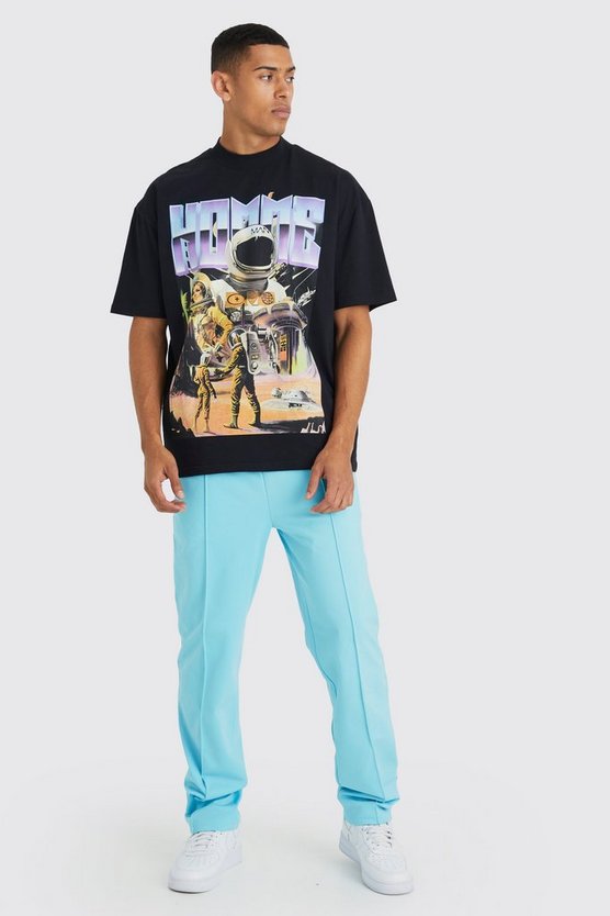 Oversize T-Shirt & Jogginghose mit Space-Print
