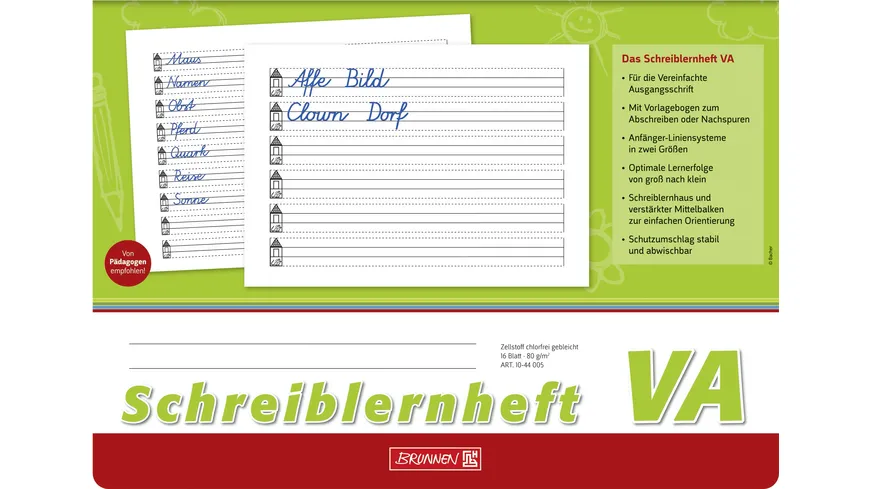 BRUNNEN Schreiblernheft VA-Schrift