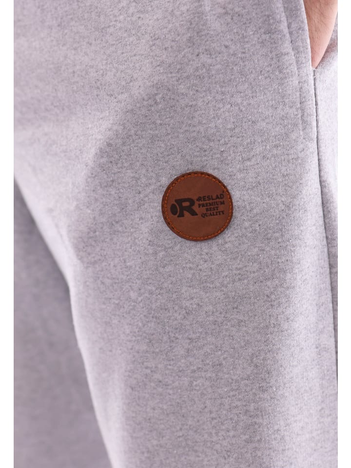 RESLAD Jogginghose mit Brandpatch in grau günstig kaufen