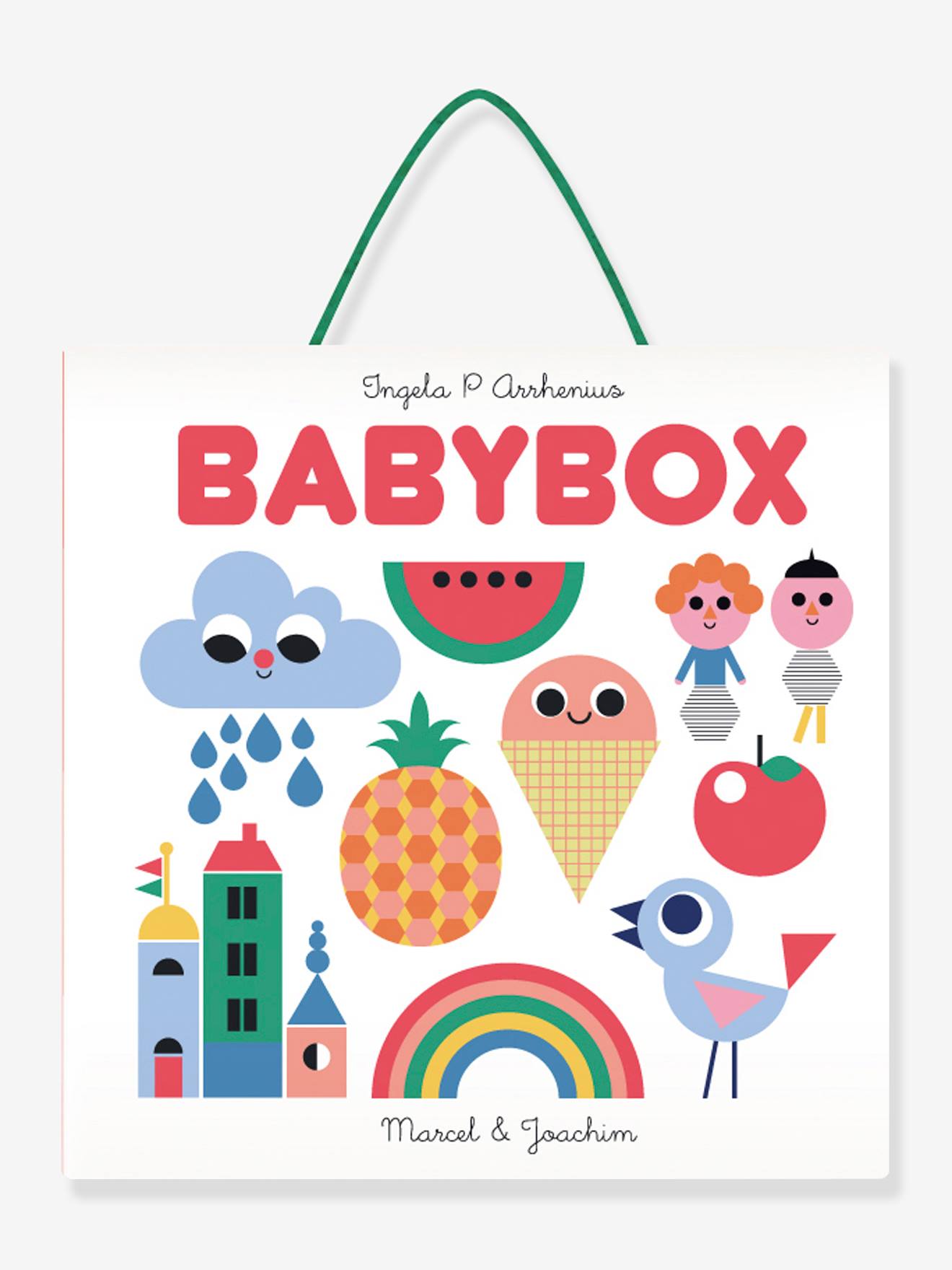 Coffret livres d’éveil + mobile Babybox MARCEL & JOACHIM blanc