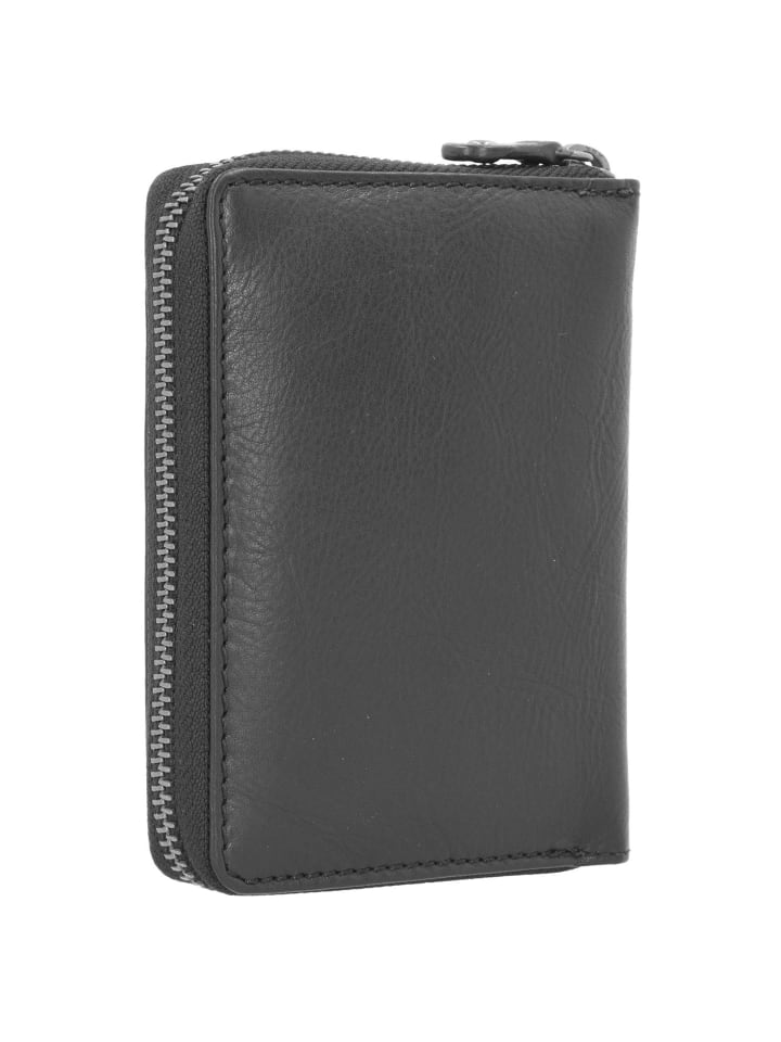 Greenburry Oily Tumbled Geldbörse Leder 10,5 cm in black günstig kaufen onesize