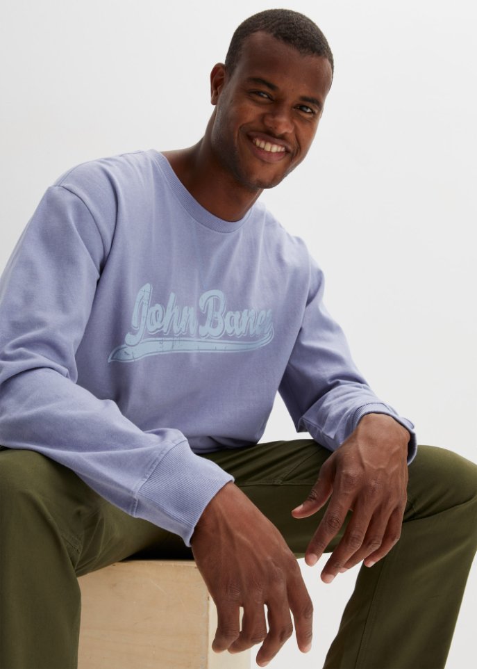 Sweatshirt mit recyceltem Polyester, Loose Fit