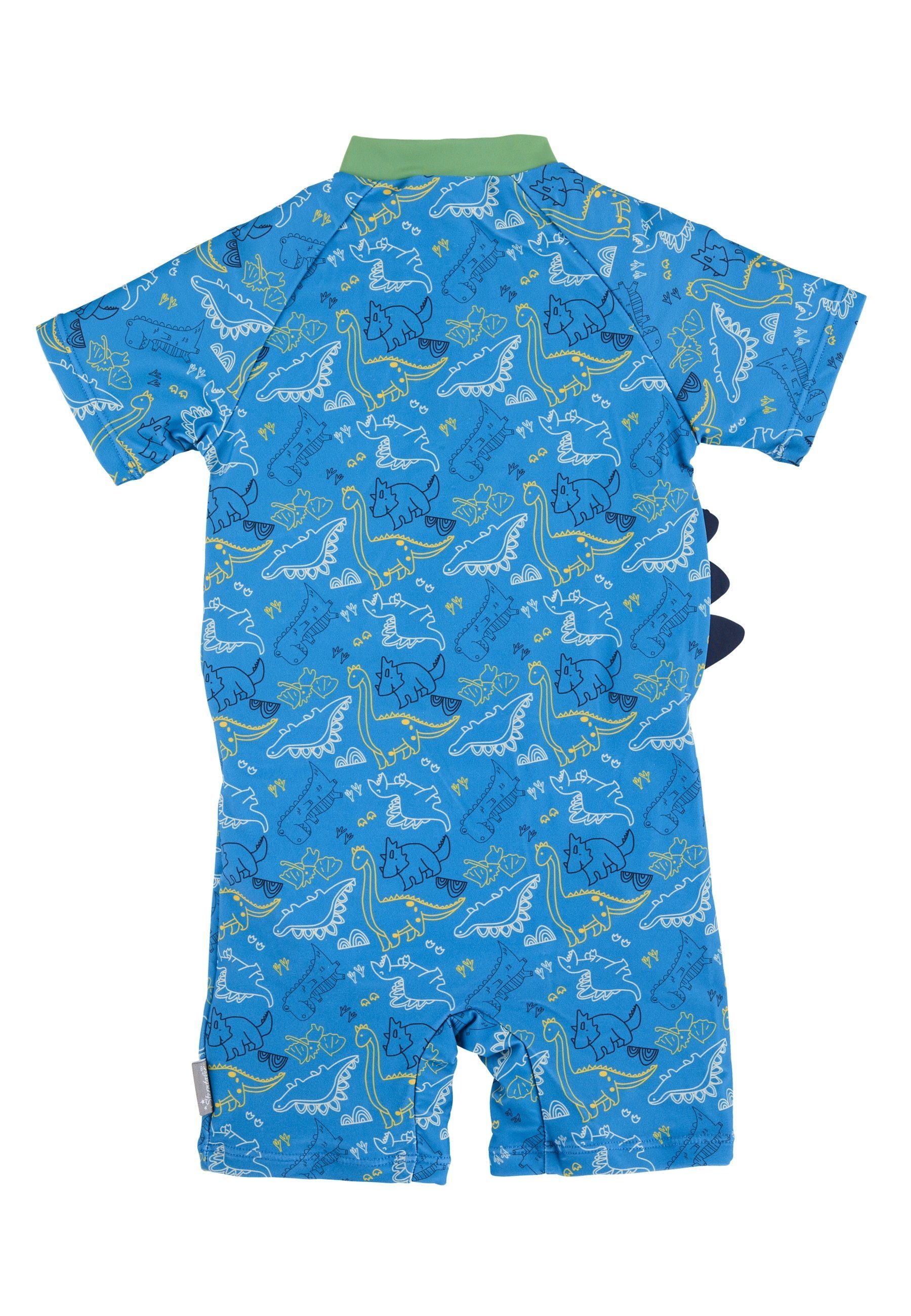 Sterntaler® Badeanzug Schwimmanzug Dino (1-St., Kinderbadeanzug Kurzarm, Babyschwimmanzug gemustert) Schwimmanzug mit Reißverschluss und Stehkragen, Baby Badeanzug