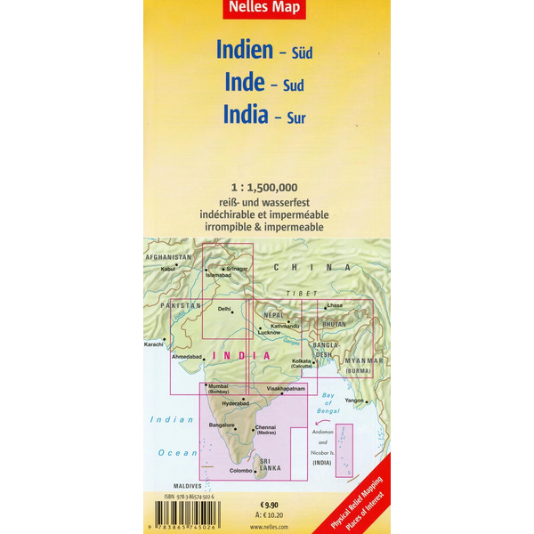 Nelles Map India: South 1:1 500 000 - Straßenkarte