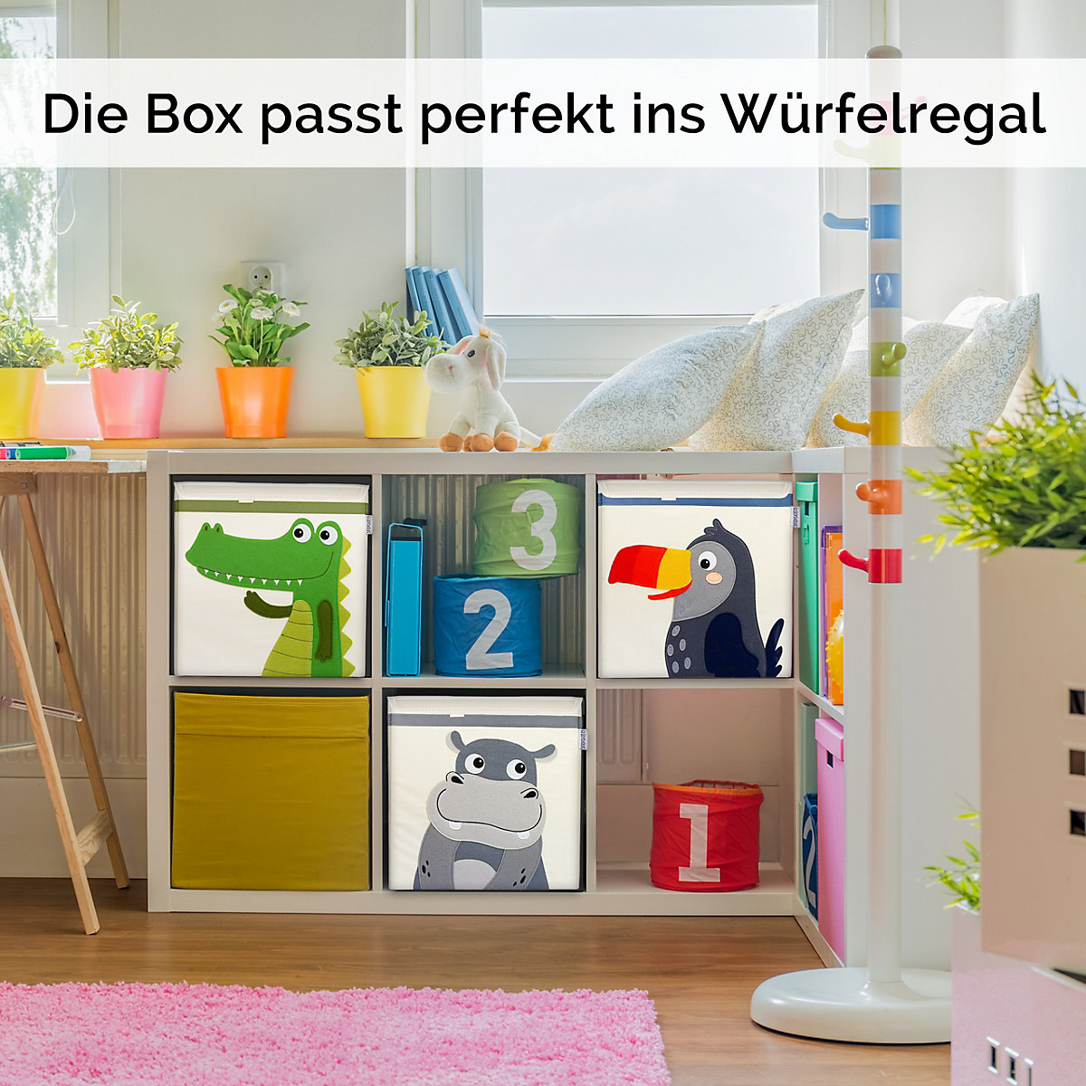 Aufbewahrungsboxen - 15 Motive I Spielzeugkiste mit Deckel I Boxen zur Aufbewahrung im Kallax Regal I Kinderzimmer Deko
