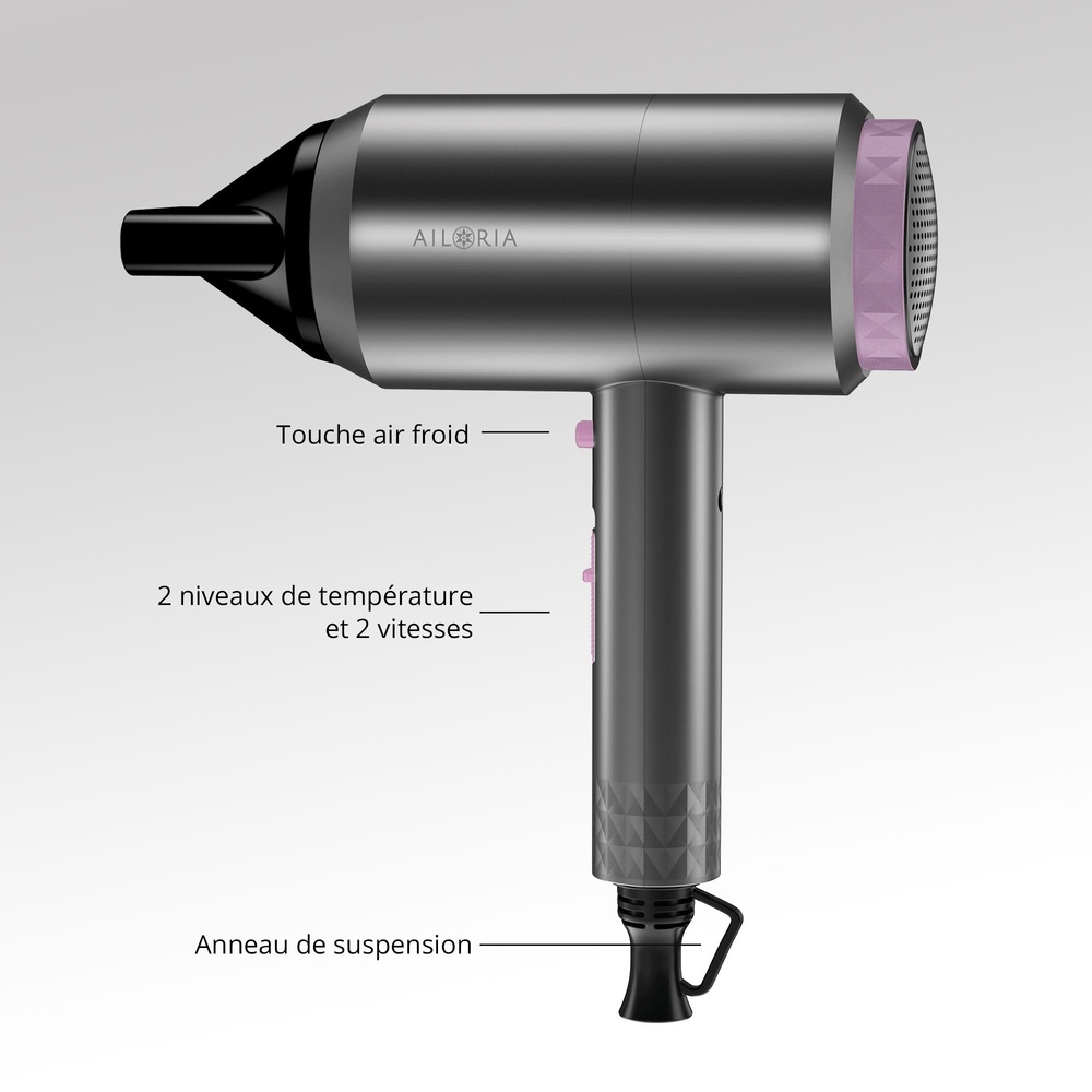 ailoria personal care RESPIRE Sèche-cheveux avec technologie ionique 2200 W