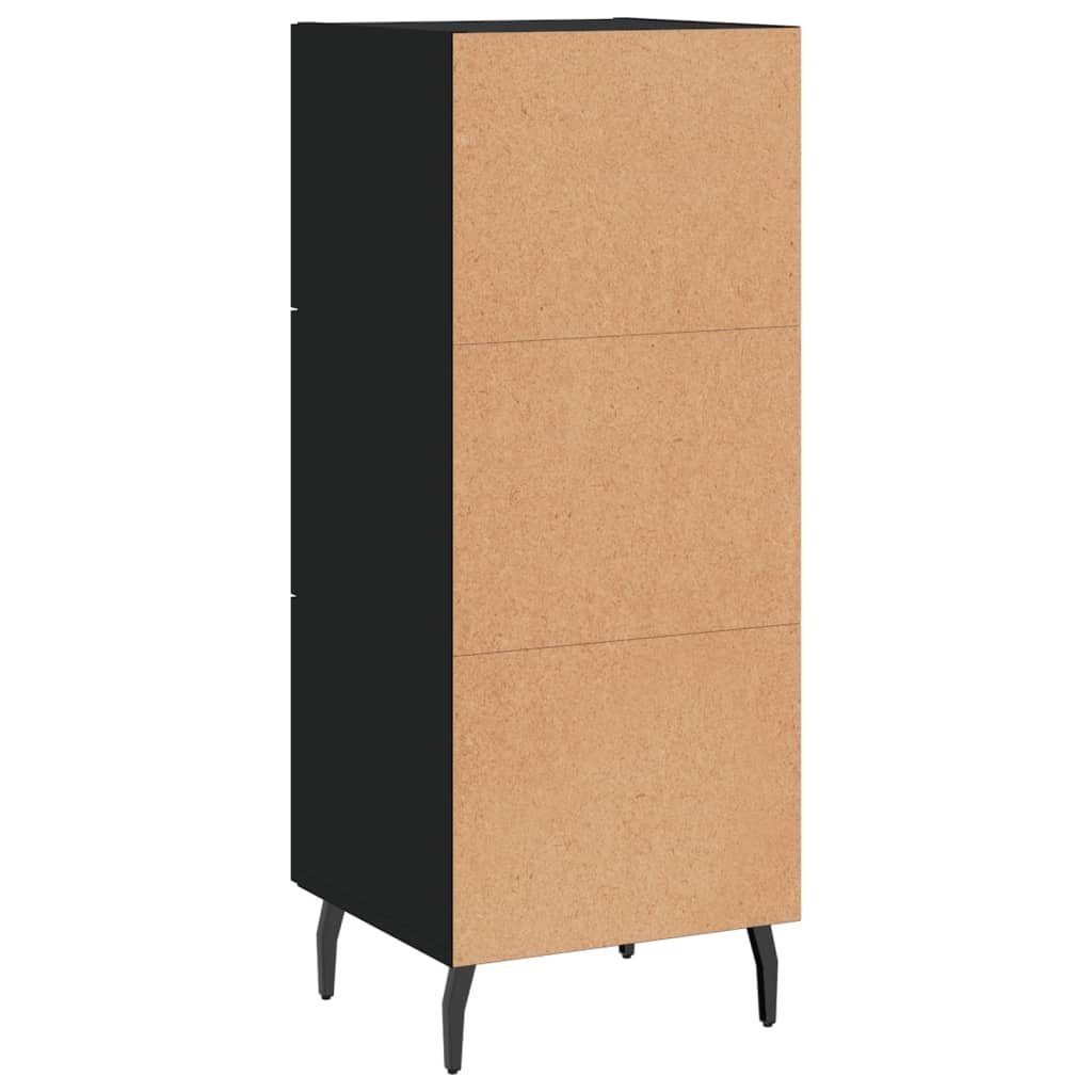 vidaXL Sideboard Sideboard Schwarz 34,5x34x90 cm Holzwerkstoff (1 St)