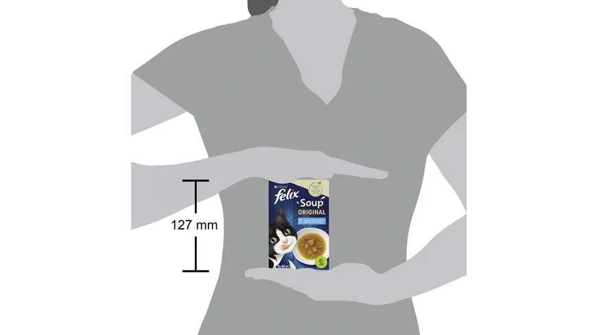 PURINA FELIX Soup Geschmacksvielfalt aus dem Wasser mit Kabeljau 288 g