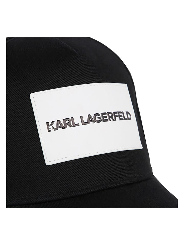 Karl Lagerfeld Kids Cap in Schwarz/ Weiß günstig kaufen