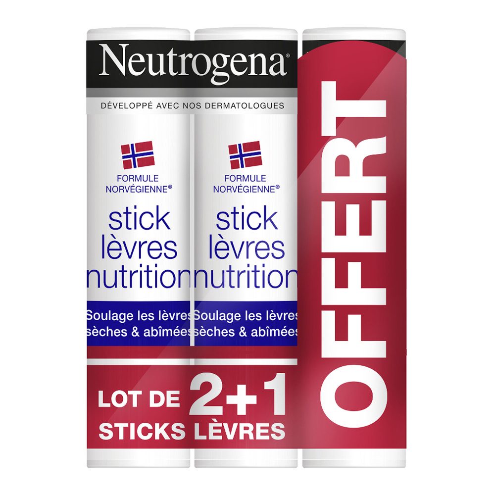 neutrogena Neutrogena Trio Sticks Lèvres 3 x 4,8 g Baume lèvres