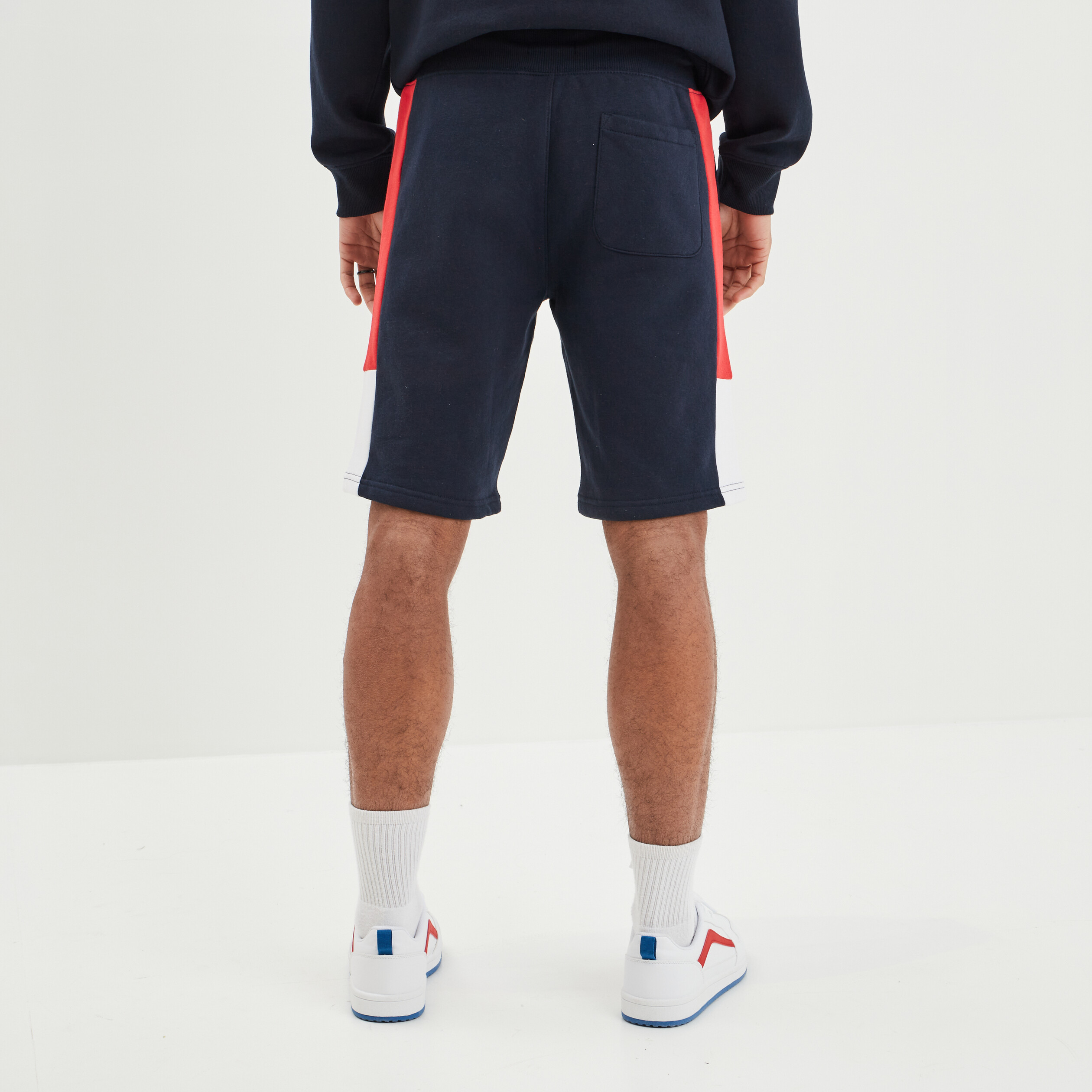 Jogging-Short droit à coulisse Creeks bleu marine homme | La Halle