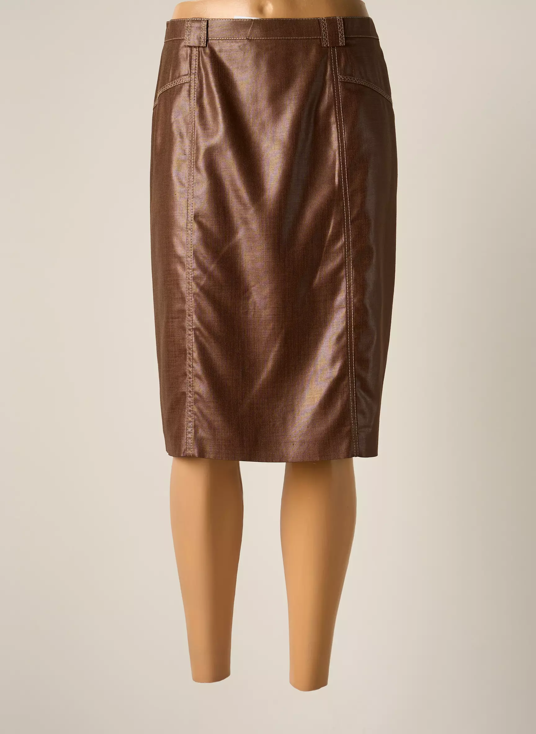 Jumfil Jupes Mi Longues Femme couleur marron