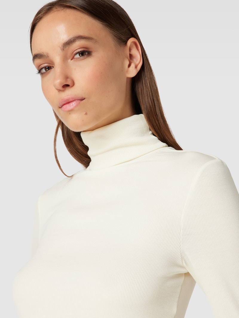 Longsleeve mit Rollkragen in ecru