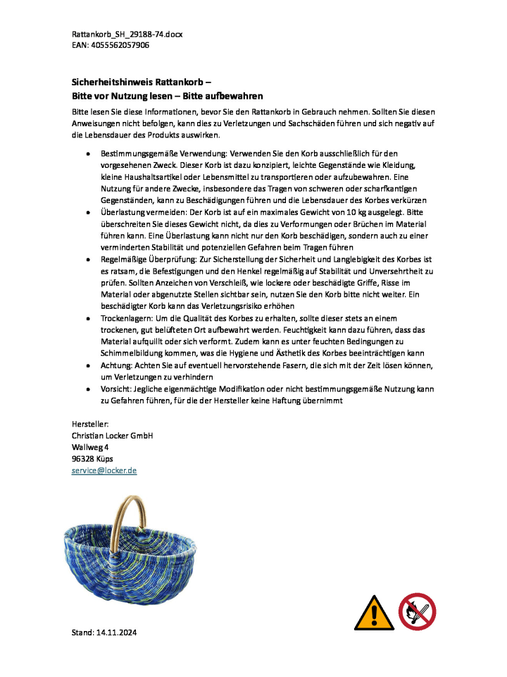 kobolo Einkaufskorb WICKMULTCO BL in Blau günstig kaufen onesize