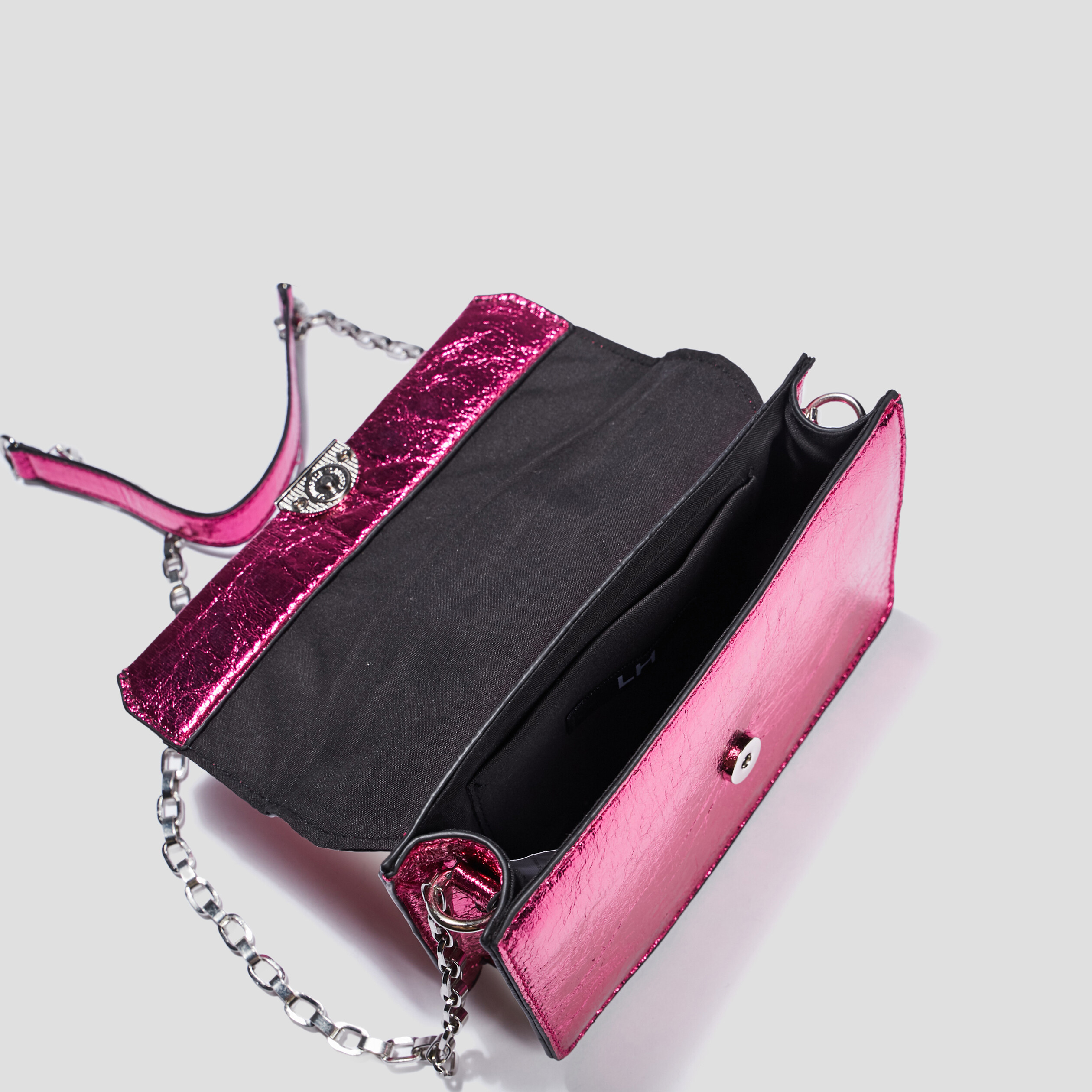Sac pochette métallisé rose fushia femme | La Halle