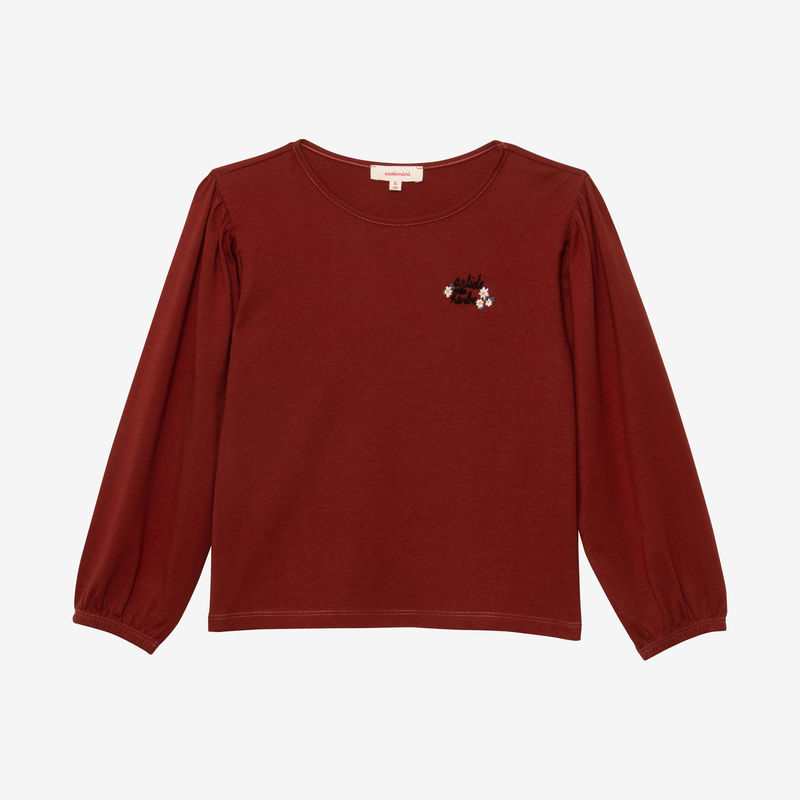 Tee-shirt bio fille caramel brodé Catimini