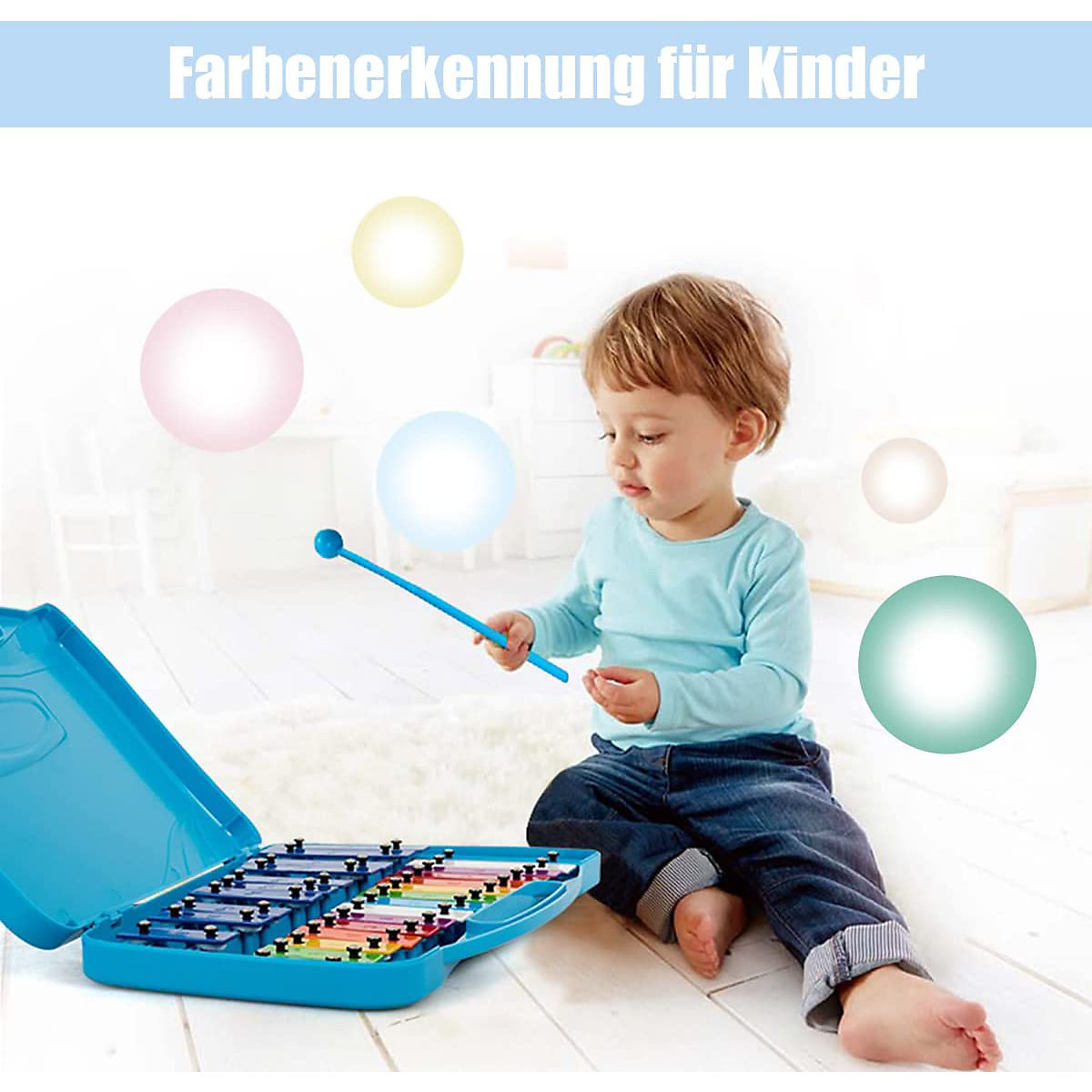 Xylophon Set 25 Noten Glockenspiel mit 12 Alphabet-Noteblatt