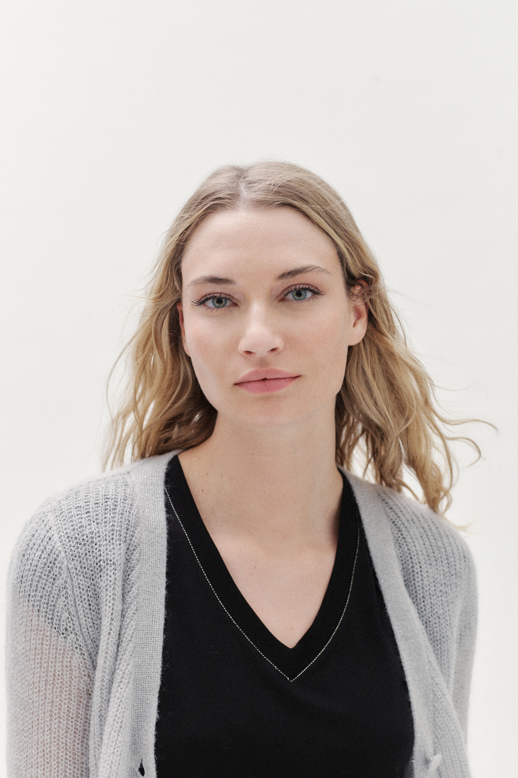 gilet ariane gris clair femme