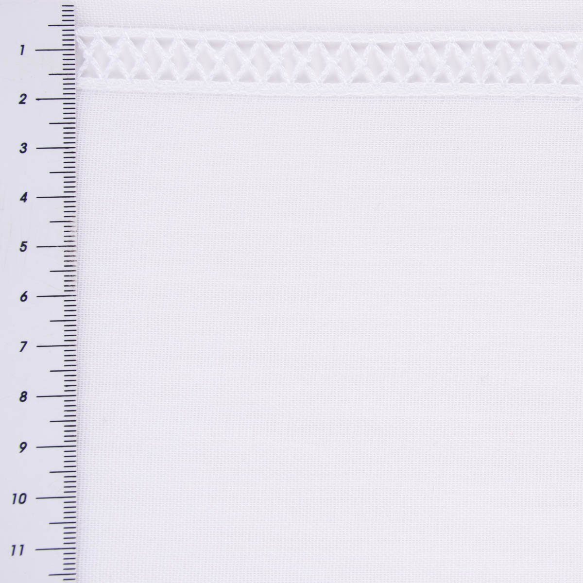 Meterware Gardinenstoff Gardinenstores Batistoptik doppeltem Abschluss und Häke, SCHÖNER LEBEN., halbtransparent, Voile